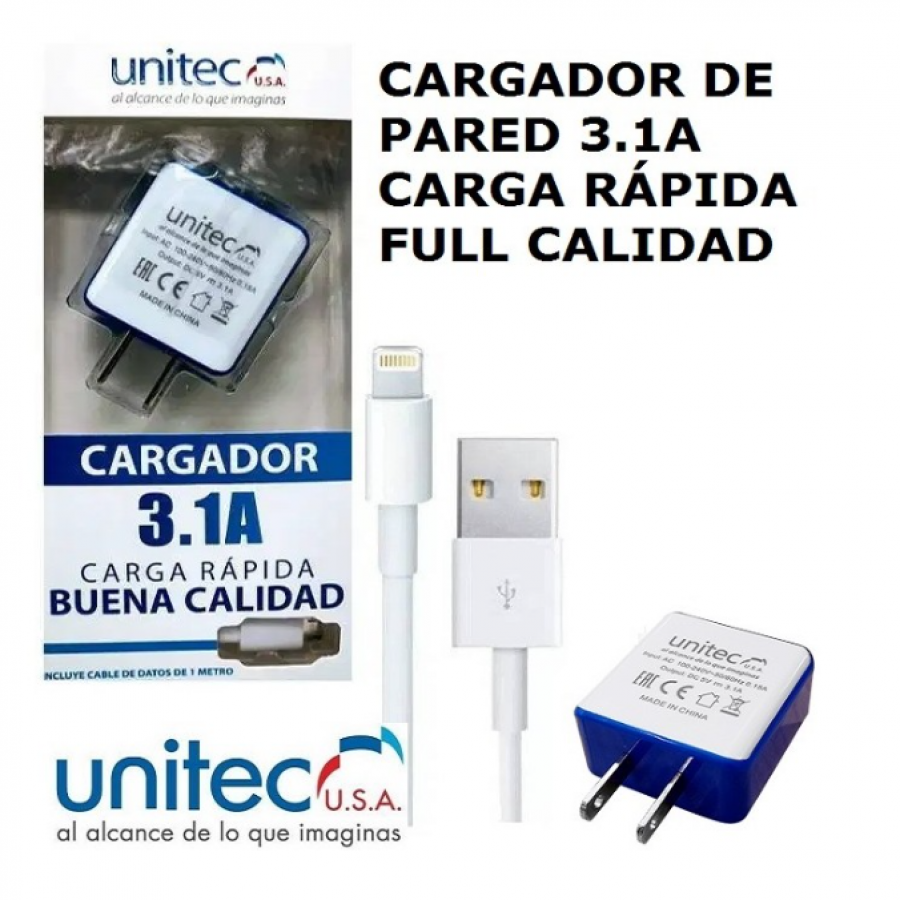 Cargador Múltiple 3.1a Carga Rápida Celular USB 