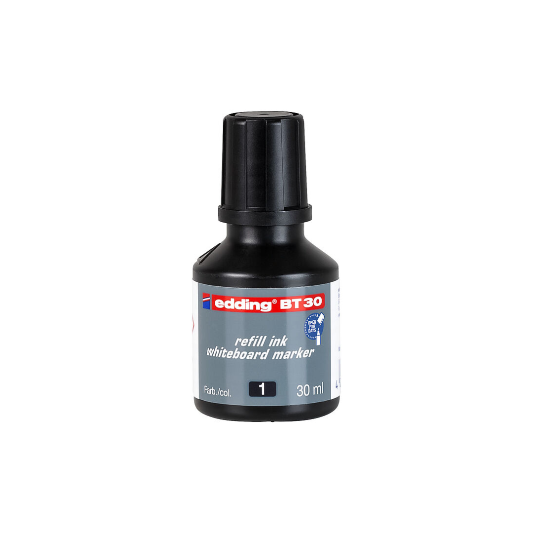 BT30 Tinta para rellenar con sistema dispensador por goteo, ideal para rellenar rápidamente los marcadores edding para pizarras