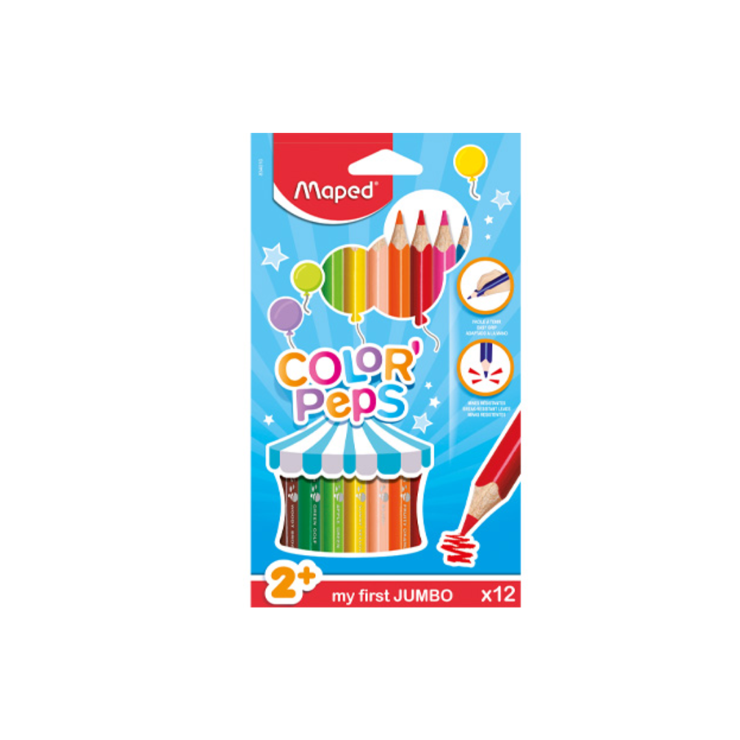PEPS LÁPICES DE COLORES COLOR’PEPS JUMBO X12